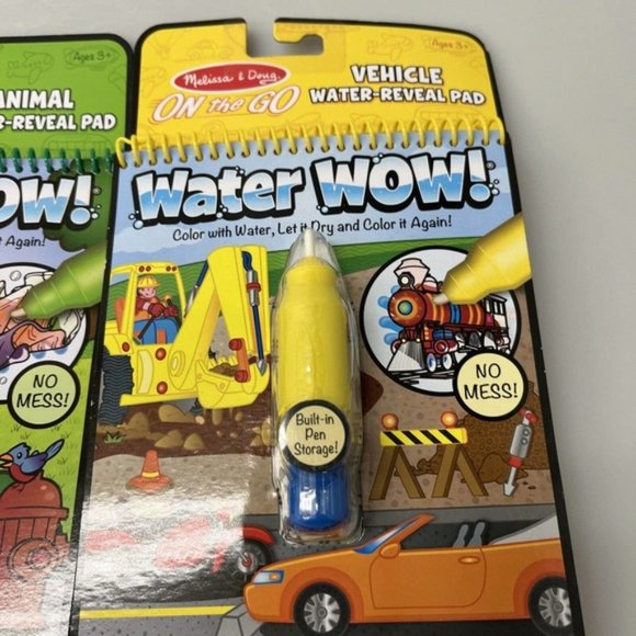 (2) Melissa & Doug Water Coloring & Painting Book Water Wow Lot - Picture 3 of 3
